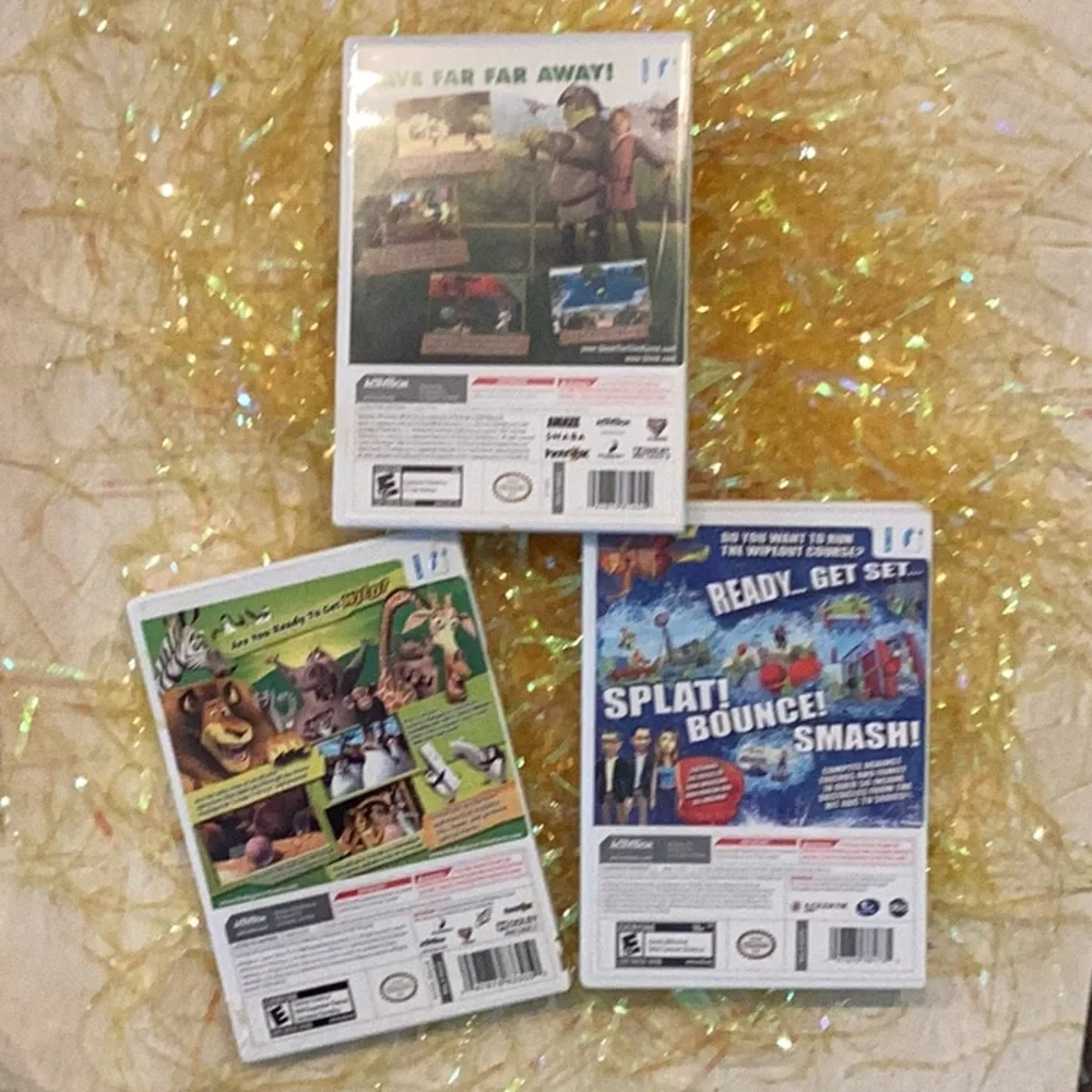Shrek The Third Nintendo Wii Game & Madagascar Escape 2 Africa & Wipeout Games